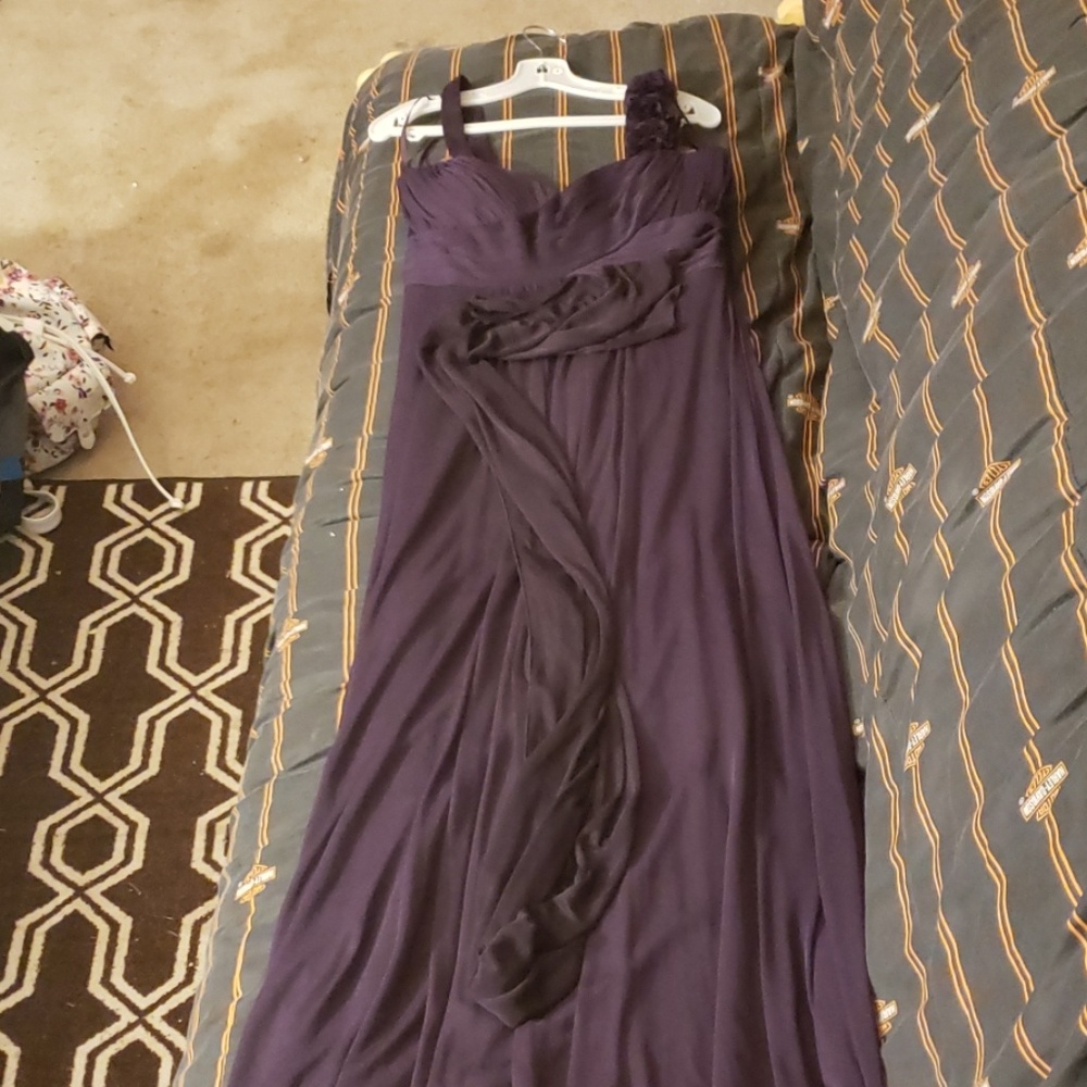 Plum Maxi Prom Dress